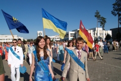 The procession of school-leavers